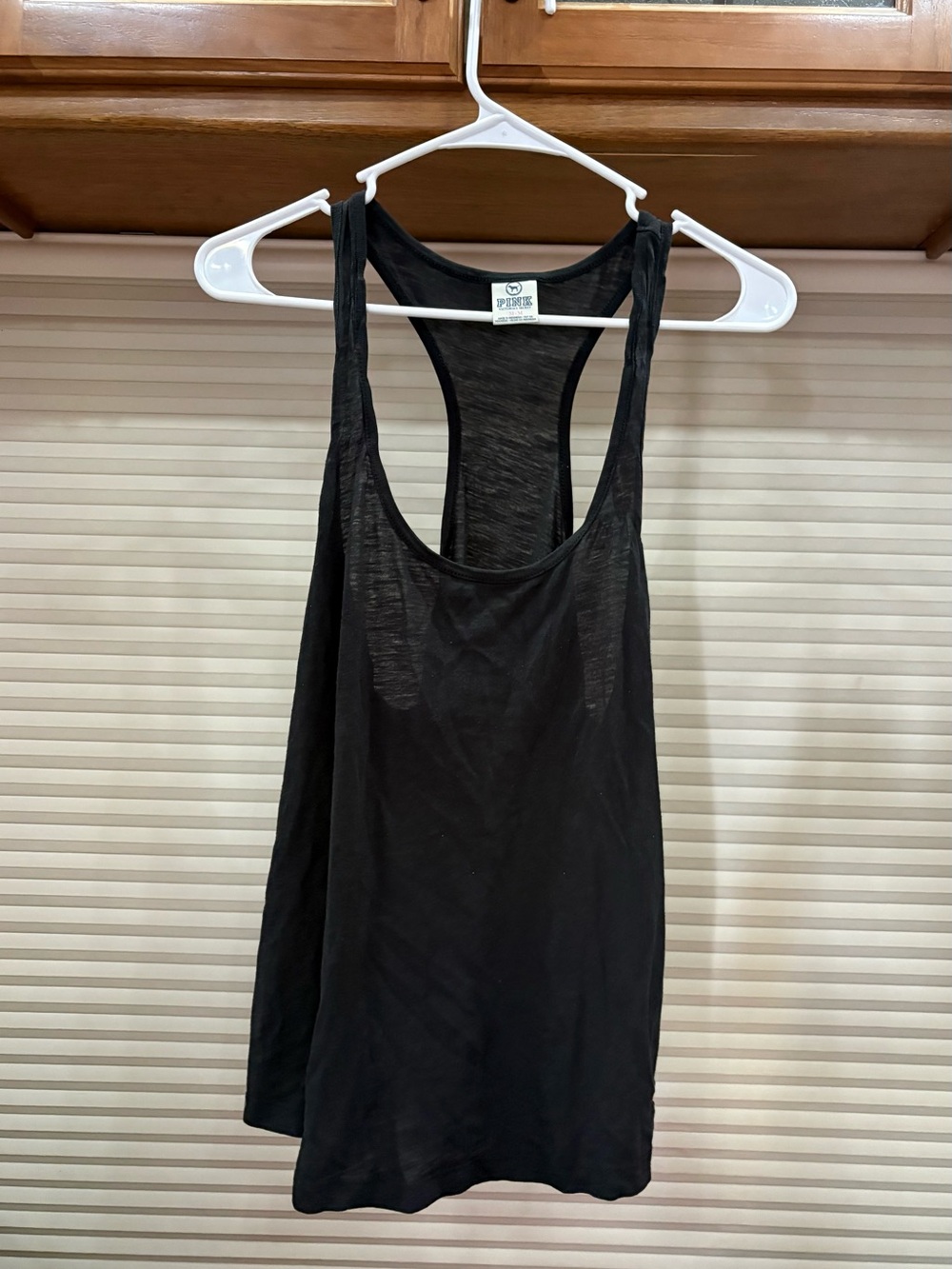 PINK Victoria's Secret Black Racerback Tank